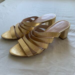 Loeffler Randall strappy metallic sandals